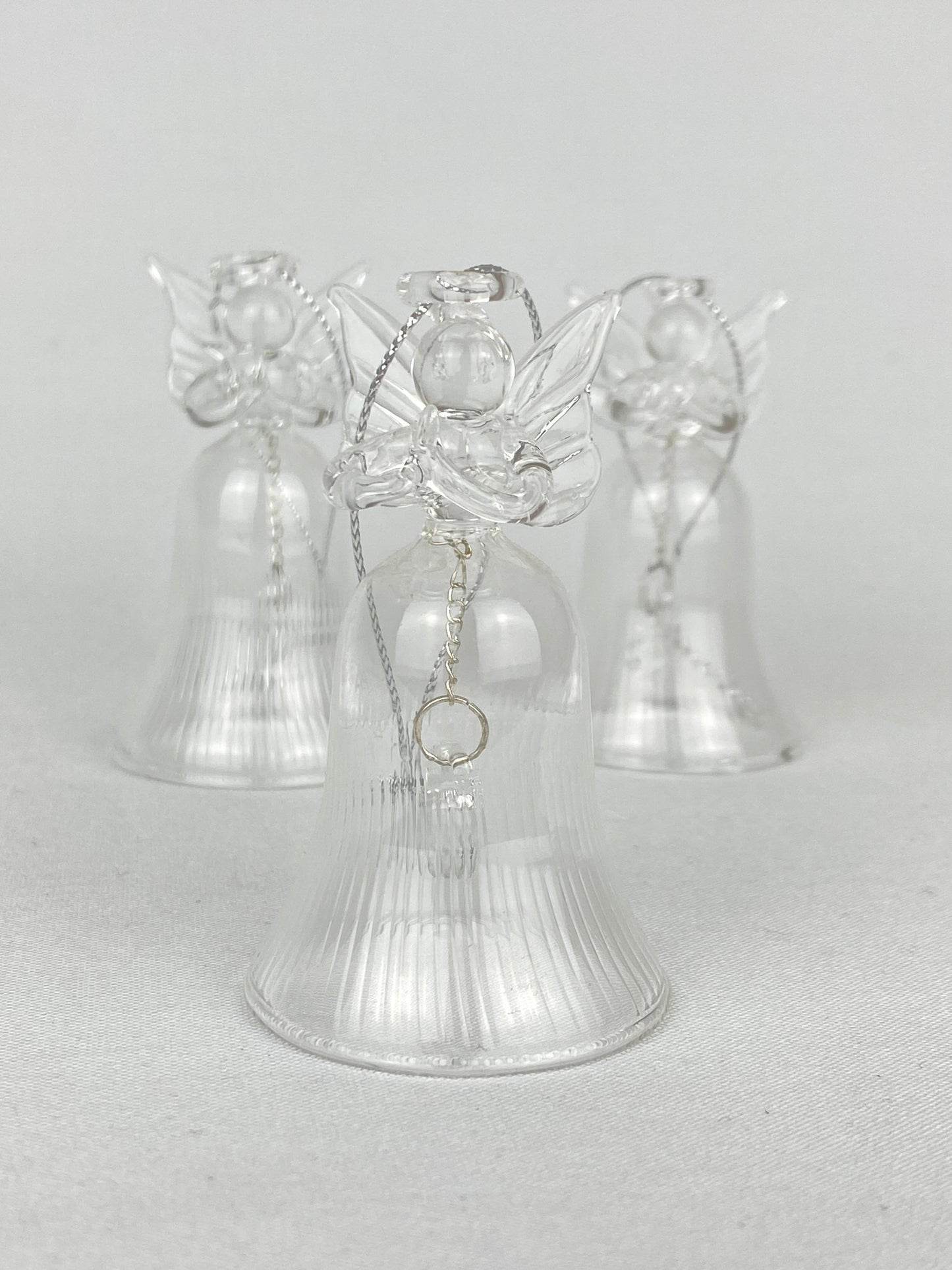 Glashänge med bjällra ängel 3-pack