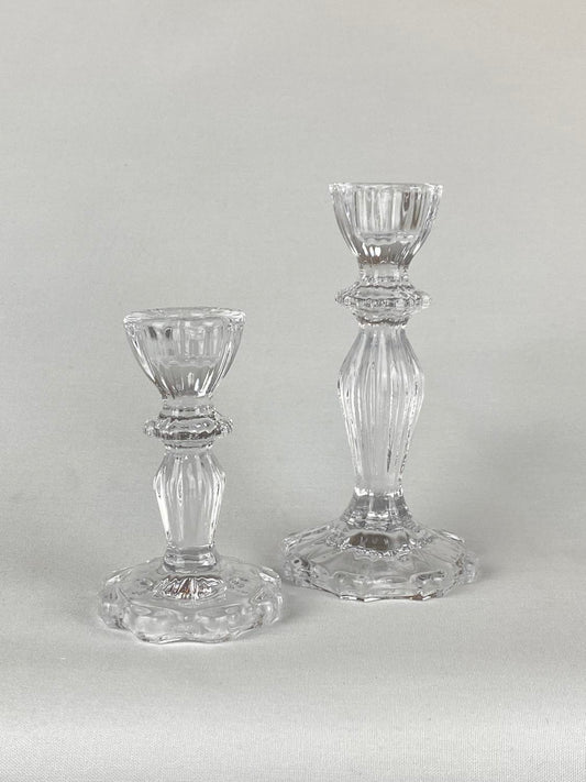 Ljusstake i glas låg