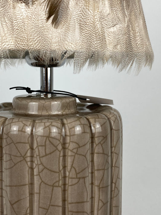 Lampfot beige keramik