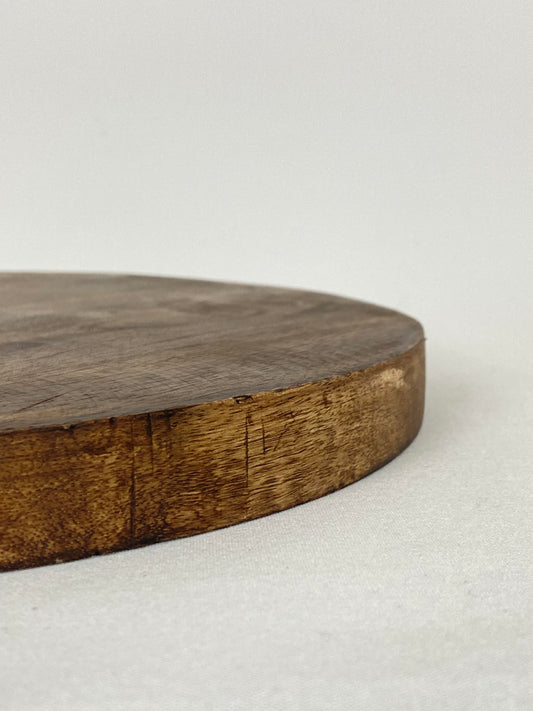 Skärbräda i mangoträ rund