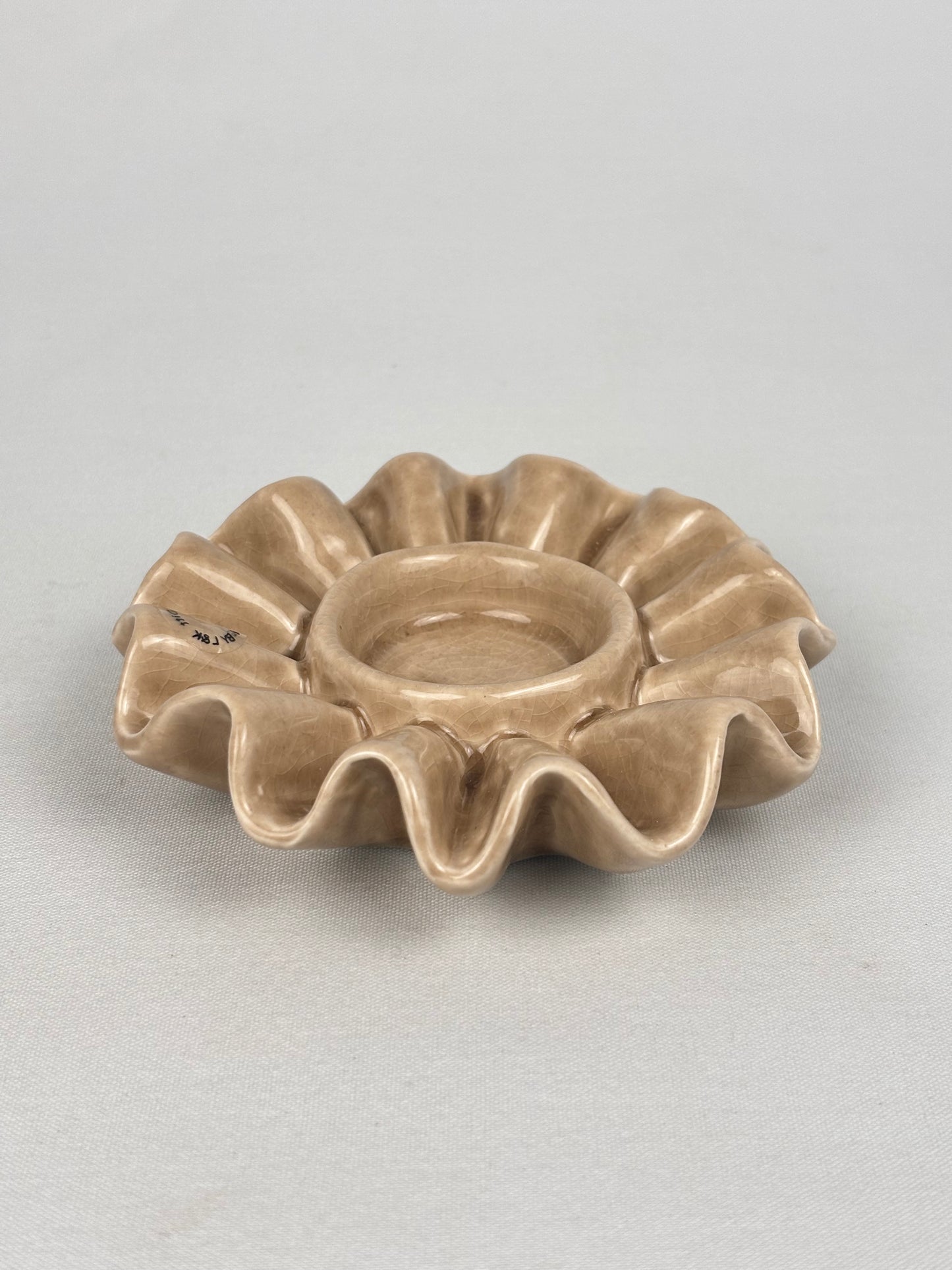 Ljuslykta för värmeljus beige