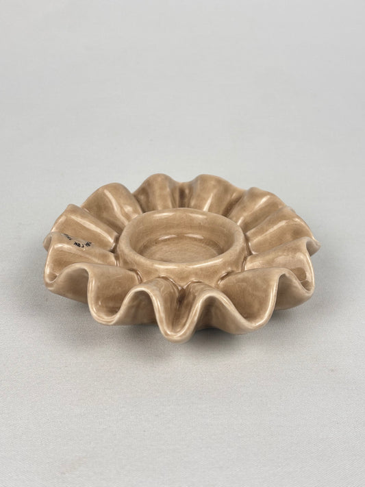 Ljuslykta för värmeljus beige