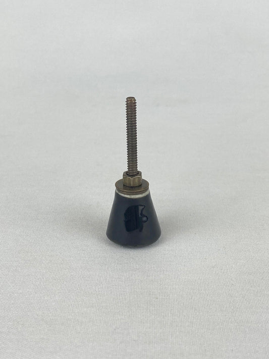 Knopp glaserat porslin svart