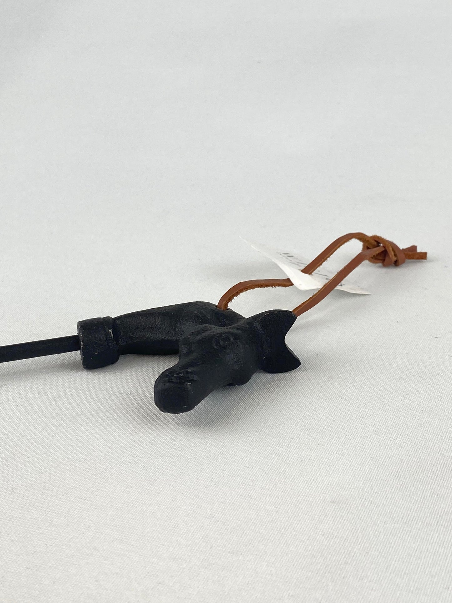 Skohorn gjutjärn hästhuvud lädersnöre