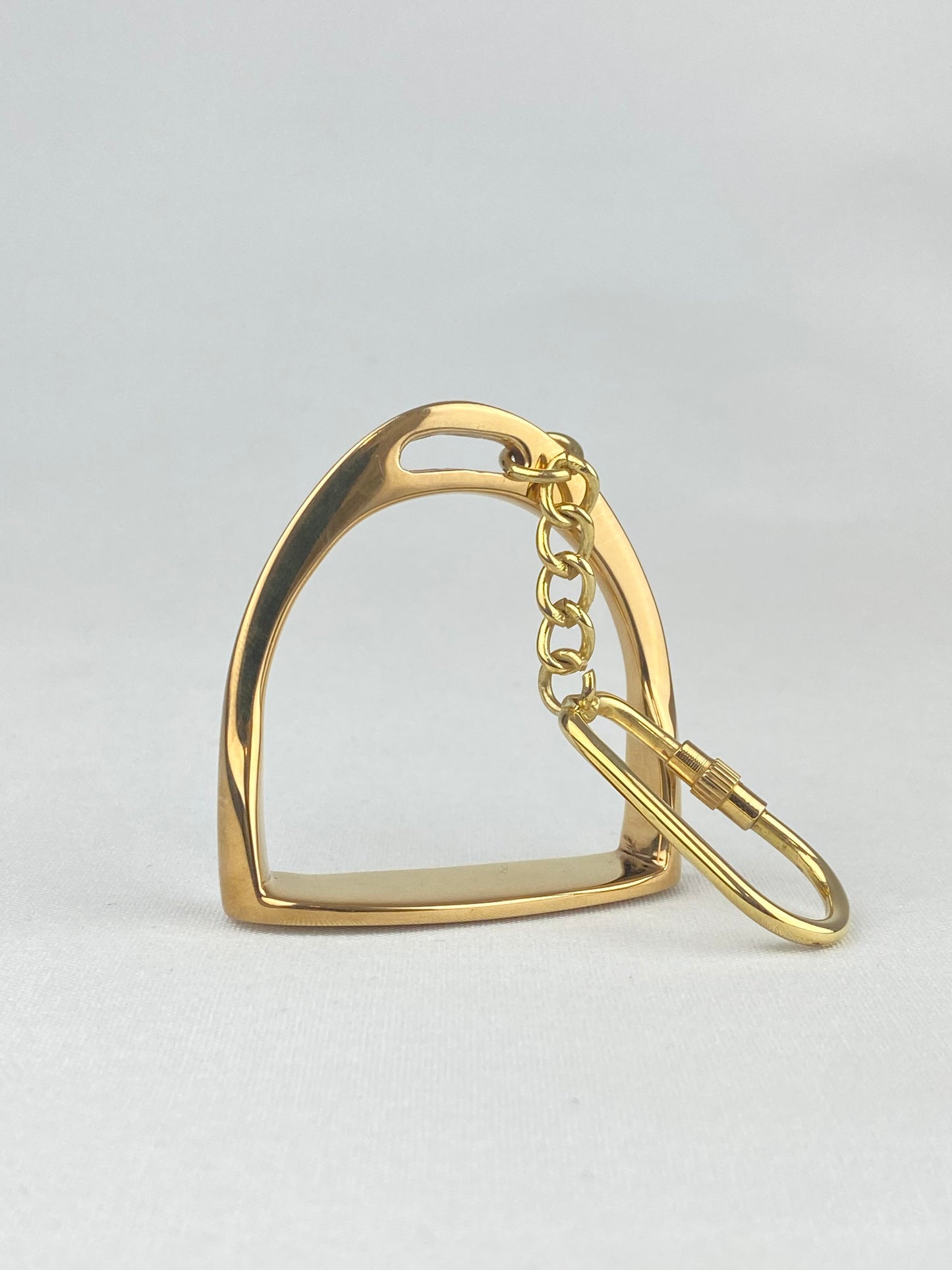 Nycklering/hänge stigbygel mässing