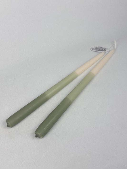 Ljus vit/grön gradering 2st