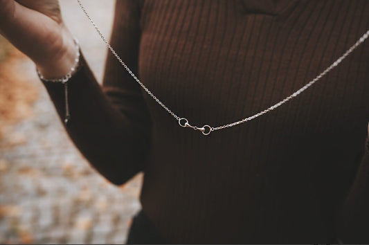 Halsband tvådelat bett rostfritt stål