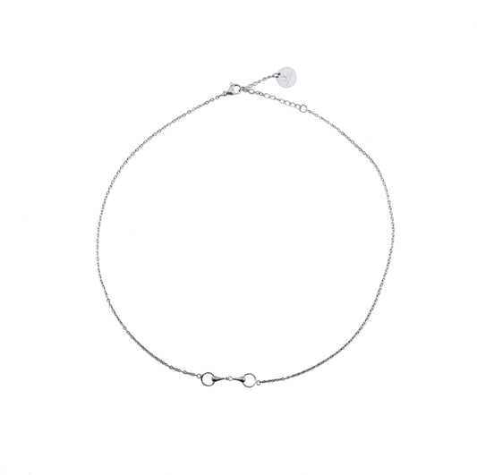 Halsband tvådelat bett rostfritt stål