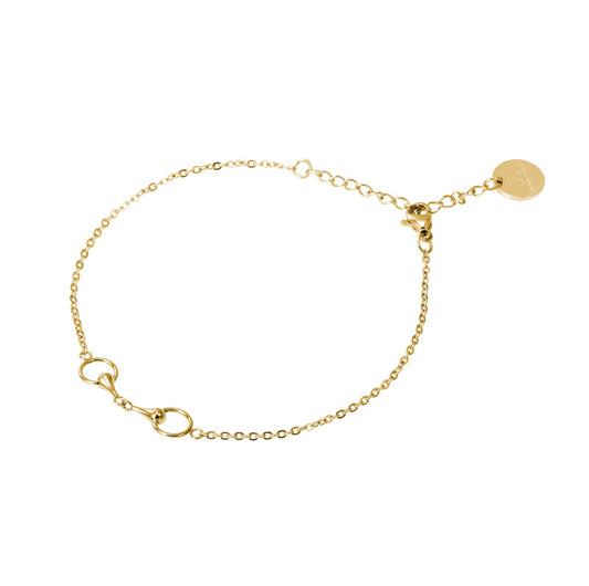 Armband tvådelat bett guldpläterat rostfritt stål