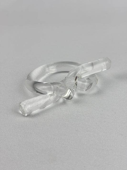 Servettring glas knut