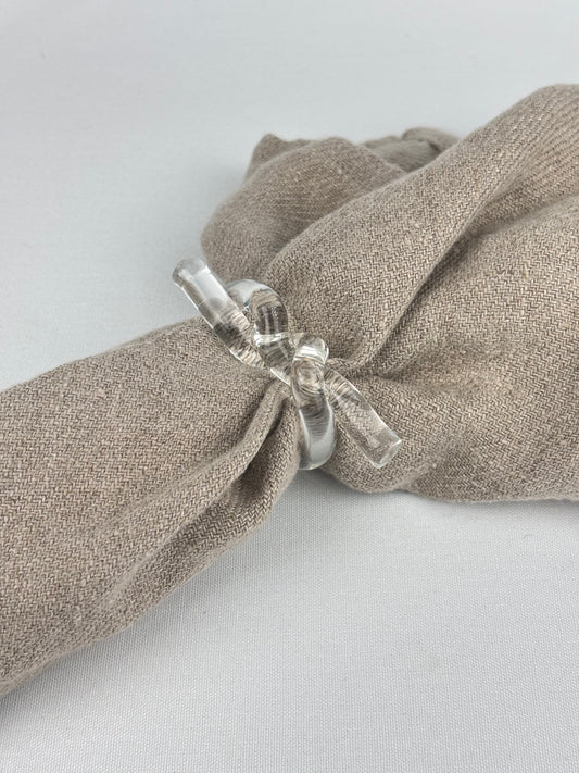 Servettring glas knut