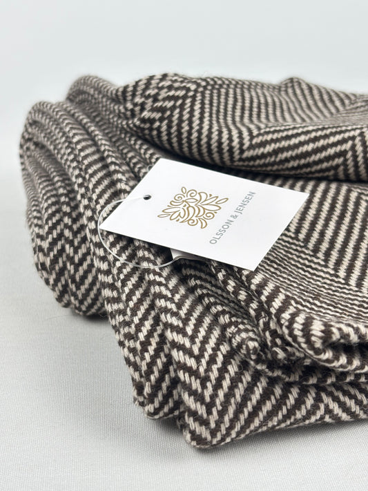 Pläd/filt mönstrad brun/beige