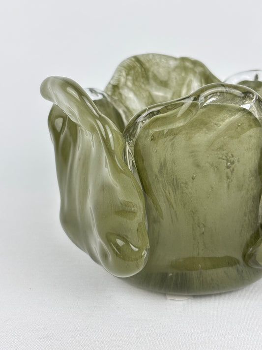 Ljuslykta robust grönt glas