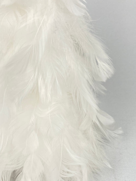 Dekorationsgran fjädrar vit