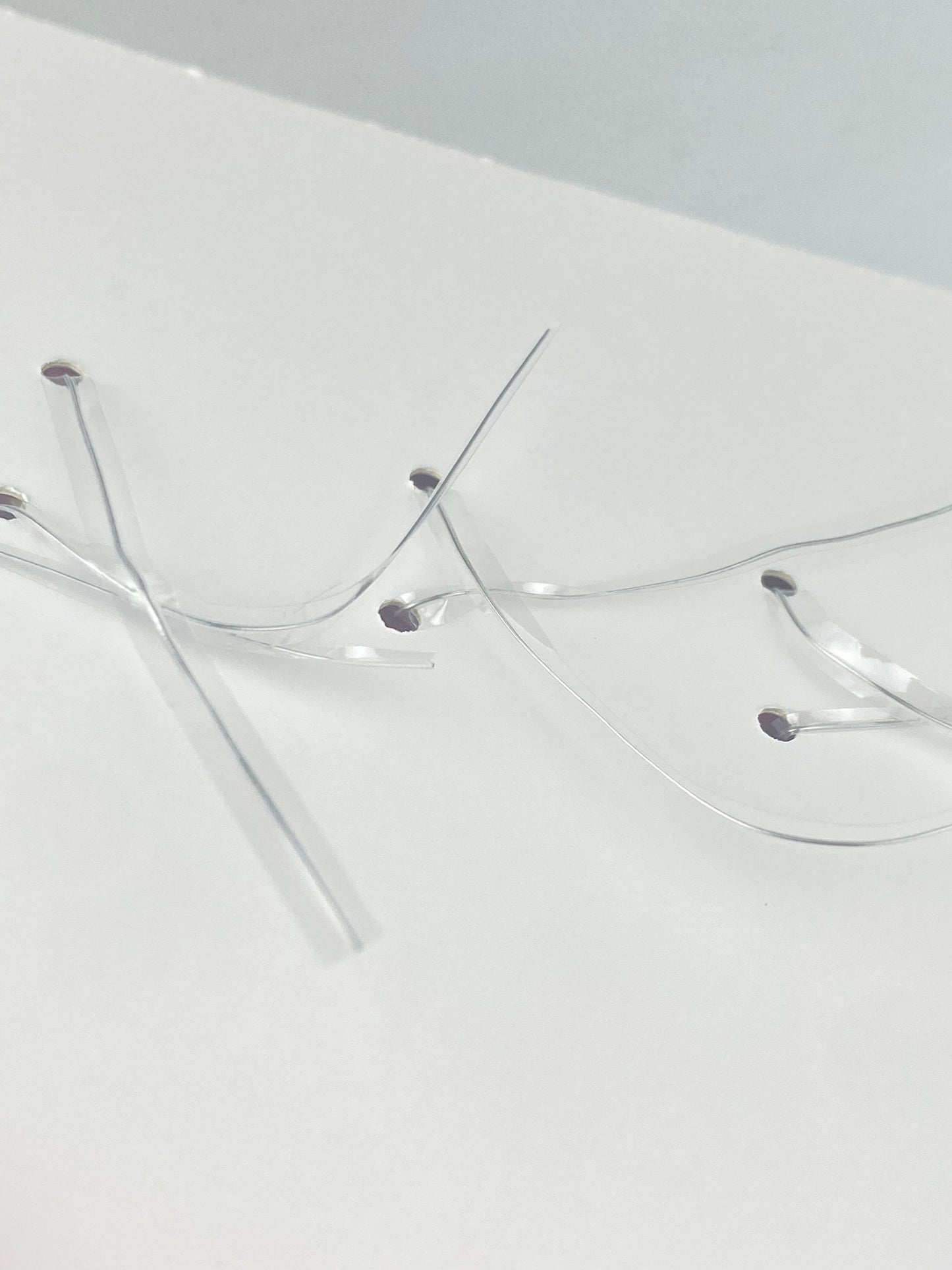 Rosetter satin röda set om 4st