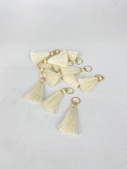 Tassel lux cremevit handgjord 12st/fp