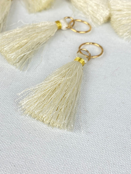Tassel lux cremevit handgjord 12st/fp