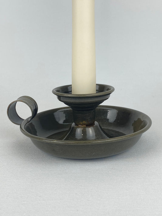 Ljusstake olivgrön emalj