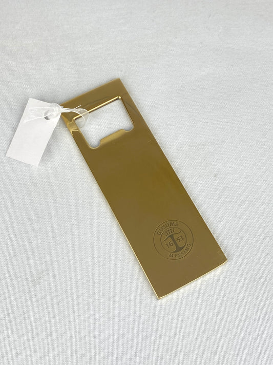 Kapsylöppnare rektangulär i mässing - Gusums Messing