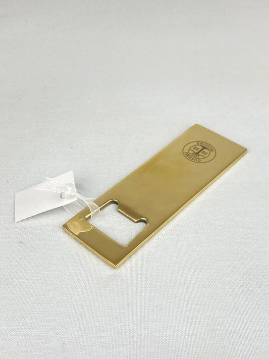 Kapsylöppnare rektangulär i mässing - Gusums Messing