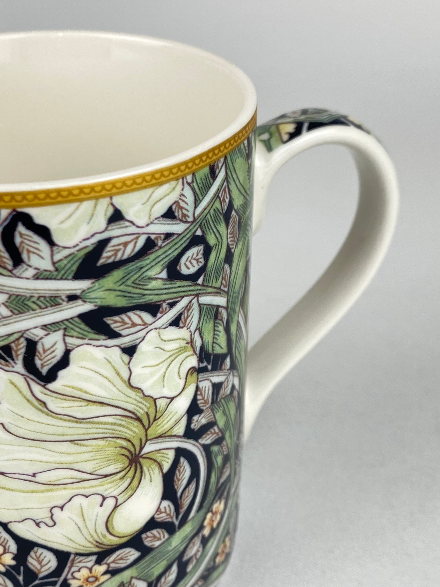 Tekopp med lock/fat och tesil - William Morris Pimpernel