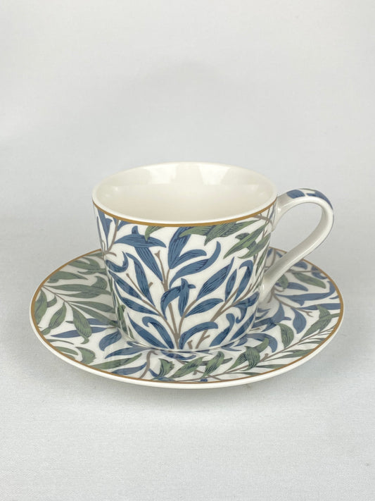 Kopp med assiett - William Morris Willow Bough