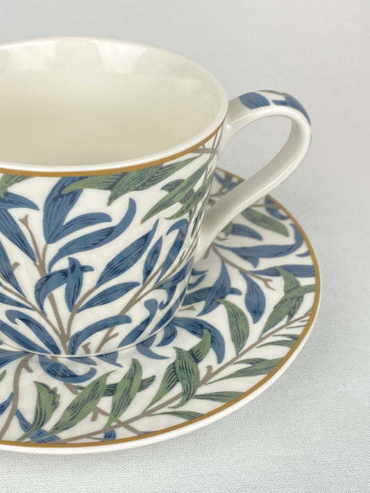 Kopp med assiett - William Morris Willow Bough