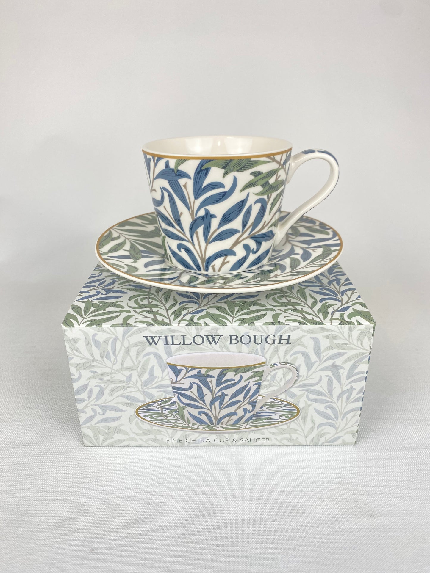 Kopp med assiett - William Morris Willow Bough