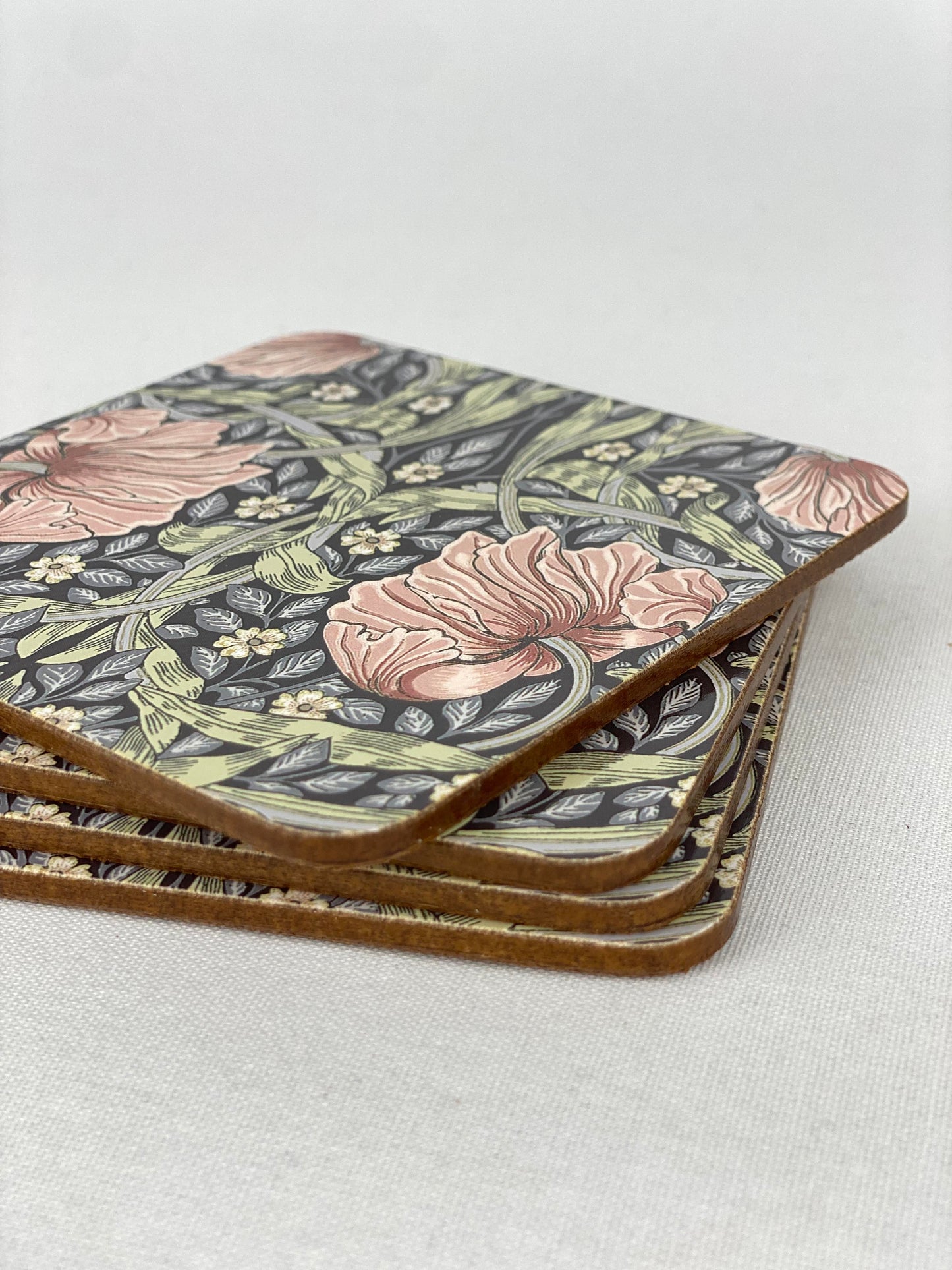 Glasunderlägg William Morris Pimpernel Blush 4st