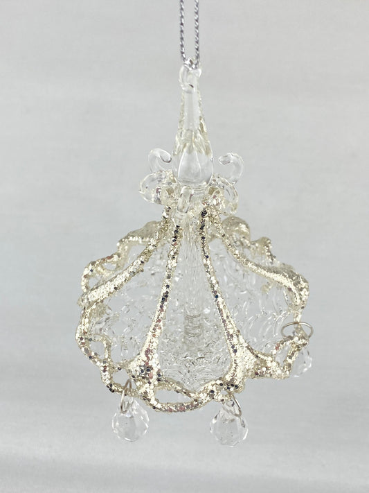 Hänge glas kristallkrona med prismor