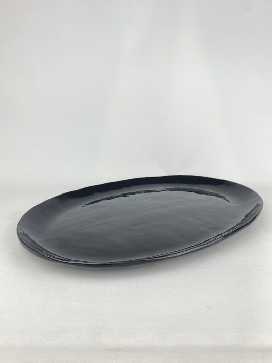 Uppläggningsfat oval svart