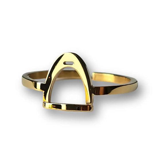 Ring guldpläterat stål - stigbygel