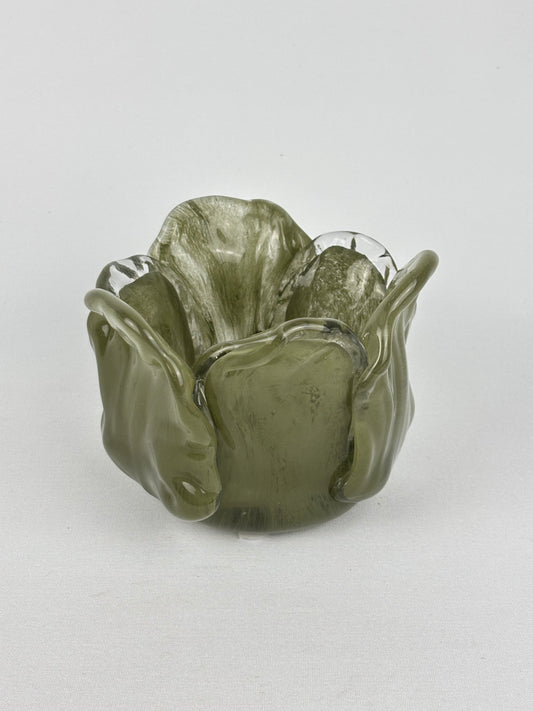 Ljuslykta robust grönt glas